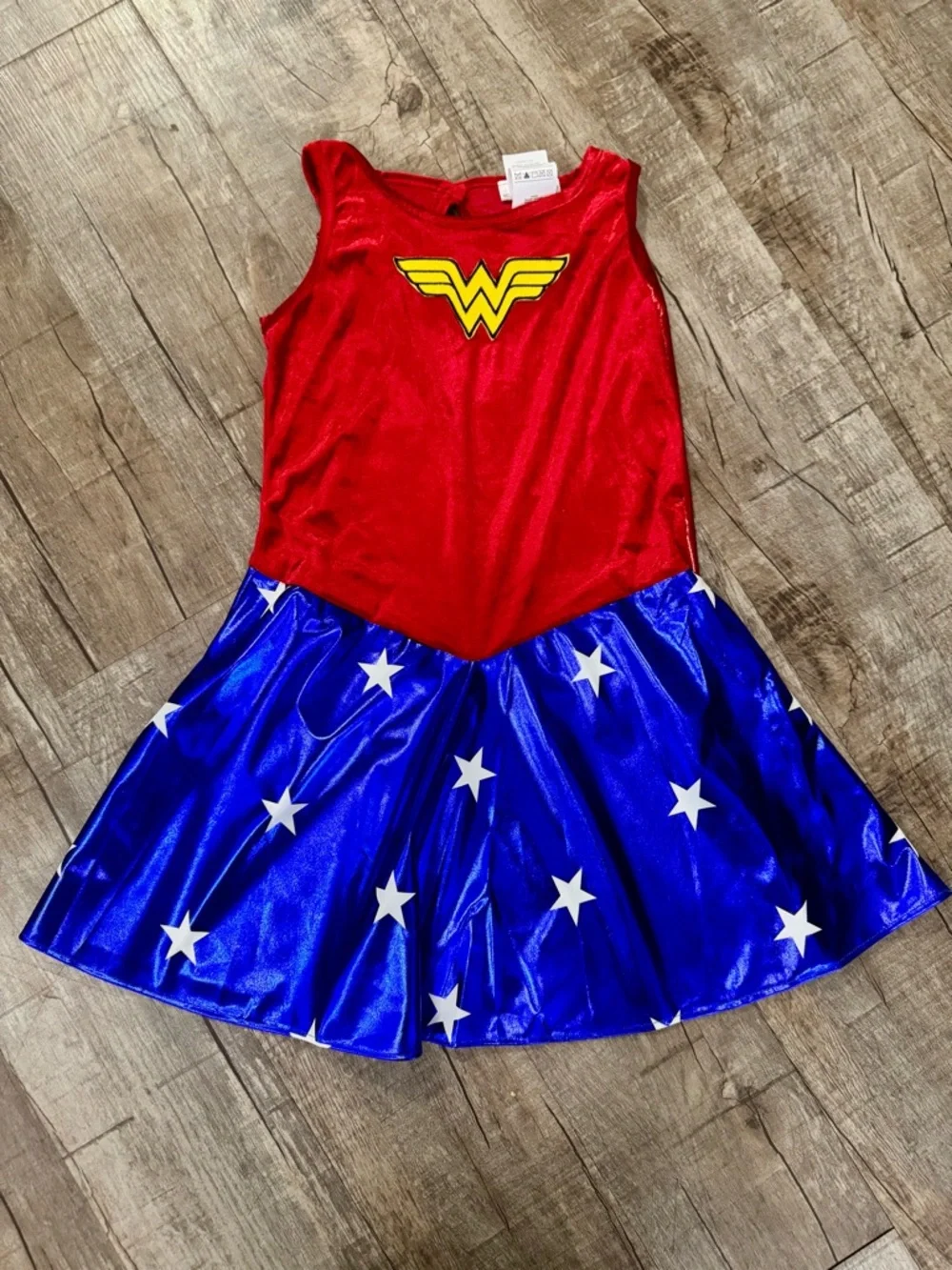 NIP Wonder Woman Costume Youth Large 10-12 Dress Cape‎ Full Set Halloween
